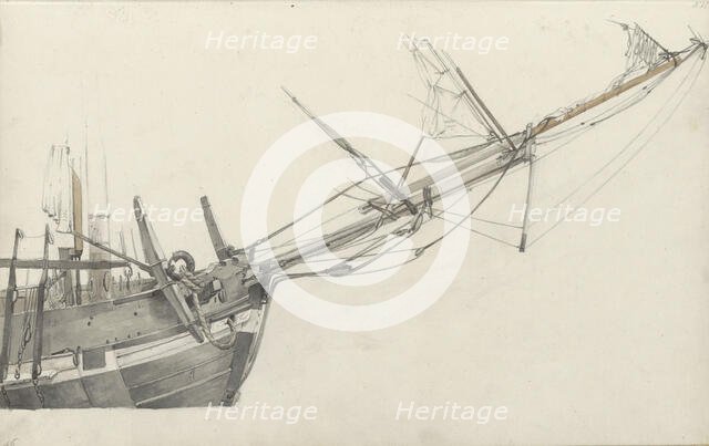 Prow of a sailing ship, 1797-1838. Creator: Johannes Christiaan Schotel.