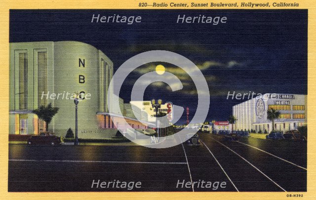 NBC Radio Center, Sunset Boulevard, Hollywood, California, USA, 1940. Artist: Unknown