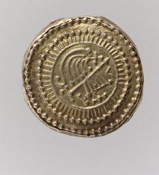 Gold Disk Brooch, Frankish, 7th century. Creator: Unknown.