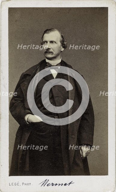 Portrait of the Composer Auguste Mermet (1810-1889). Creator: Legé, Georges-Mathurin (active 1860-1880).