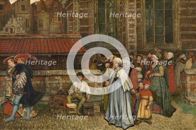 After Mass, 1866. Creator: Jan August Hendrik Leys.