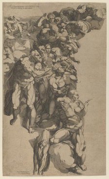 Group from Last Judgment, St. Bartholomew, St. Peter, and other Apostles, 16th century. Creator: Domenico del Barbiere.