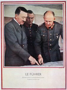 Adolf Hitler, Field Marshall Keitel and General Jodl, 1942. Artist: Walter Frentz