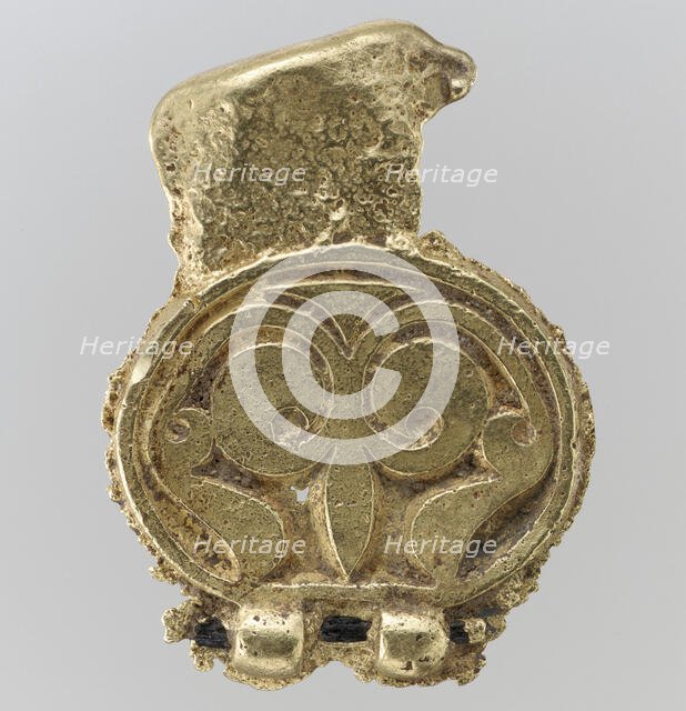 Gold Belt Mount (Miscast and Unfinished), Avar, 700s. Creator: Unknown.