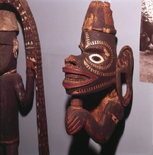 Wooden Figure from Bow of War Canoe to ward of evil spirits (Solomon Islands). Horniman Museum - New Artist: Unknown.