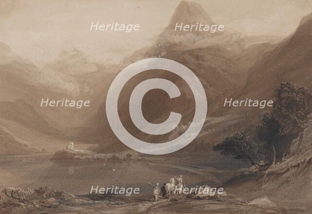 Llanberis Lake, North Wales, 1820-30. Creator: Samuel Jackson.