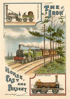 'The Iron Horse Past and Present', c1900. Artist: Unknown