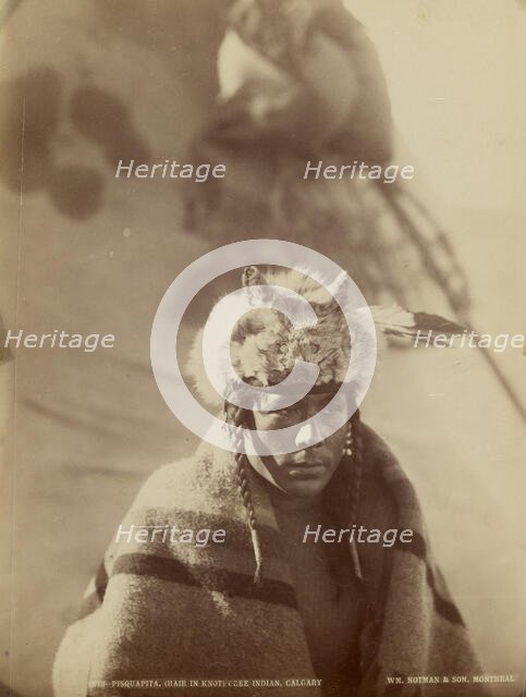 Pisquapita (Hair in Knot) Cree Indian, 1887. Creator: William McFarlane Notman.