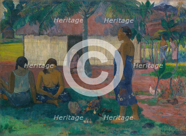 No te aha oe riri (Why Are You Angry?), 1896. Creator: Paul Gauguin.