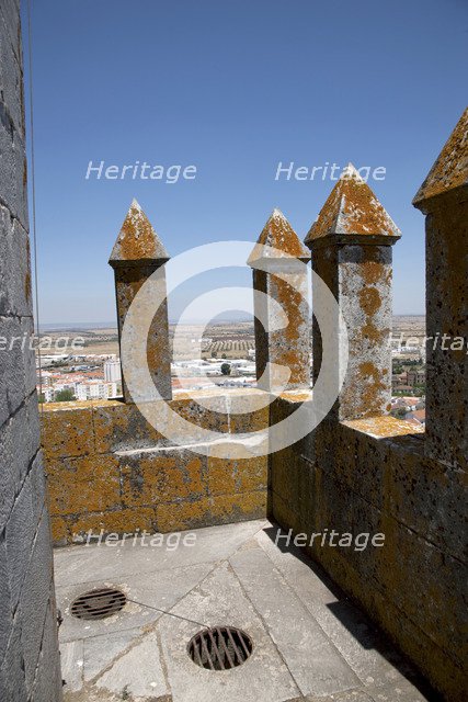 Merlons on the battlements, Beja Castle, Beja, Portugal, 2009. Artist: Samuel Magal