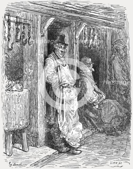 'Jewish Butchers - Aldgate', 1872.  Creator: Gustave Doré.