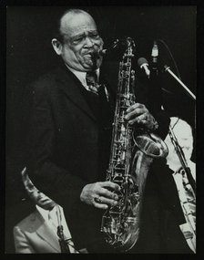 Arnett Cobb playing tenor saxophone, Capital Radio Jazz Festival, Knebworth, Hertfordshire, 1981 Artist: Denis Williams