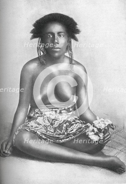 A Solomon Island woman in native dress, 1902. Artist: Unknown.