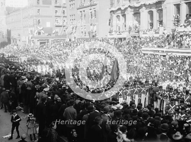 7th Regiment, New York National Guard, Dewey land parade, 1899 Sept 30. Creator: Unknown.