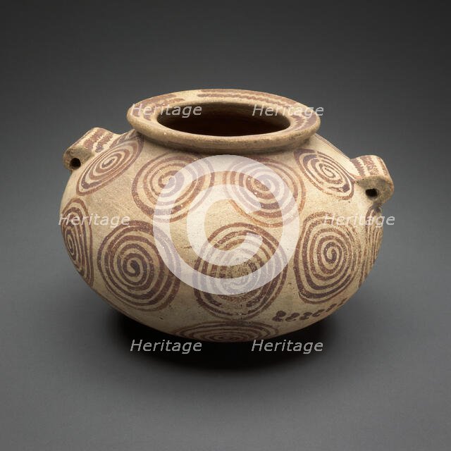 Jar with Painted Decoration, Egypt, Predynastic Period, Naqada II (about 3500-3200 BCE). Creator: Unknown.