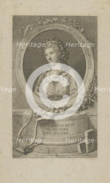 Portrait of Elisa von der Recke (1754-1833), 1792. Creator: Anonymous.