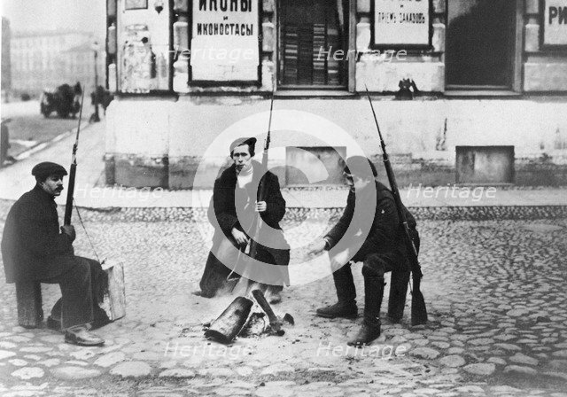 A Group of Red Guard Men. Petrograd, 1917.