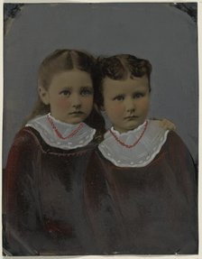 Portrait of two girls, 1860s-1880s. Creator: Unknown.