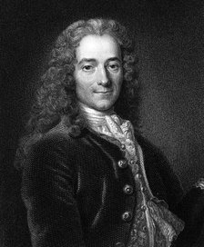 Voltaire, 18th century French author, playwright, satirist and man of letters. Artist: Unknown