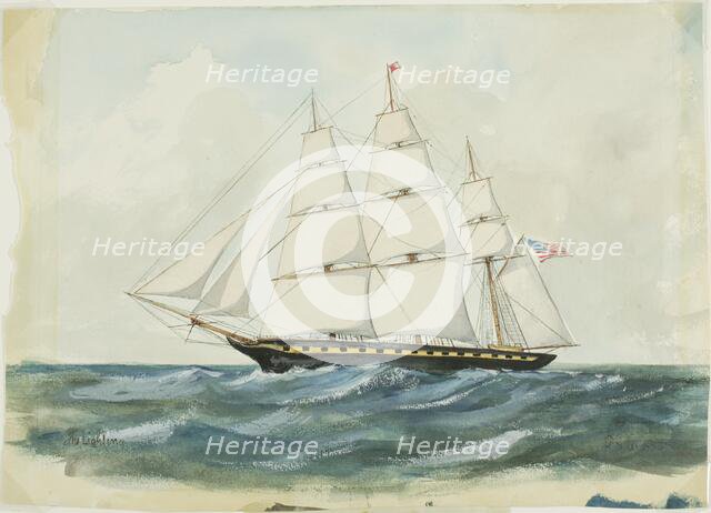 The Boston Clipper, Lightning, 1854. Creator: P Giles.