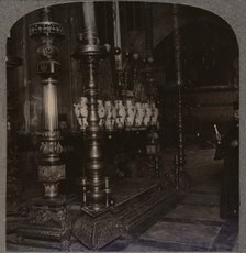 'The Stone of Annunciation in the Holy Sepulchure Church, Jerusalem', c1900. Artist: Unknown.