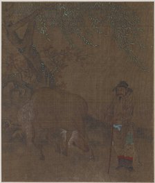 Horse and Groom under a Willow, Possibly Ming dynasty, 1368-1644. Creator: Unknown.