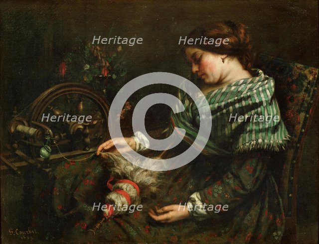 The Sleeping Spinner (La fileuse endormie), 1853.