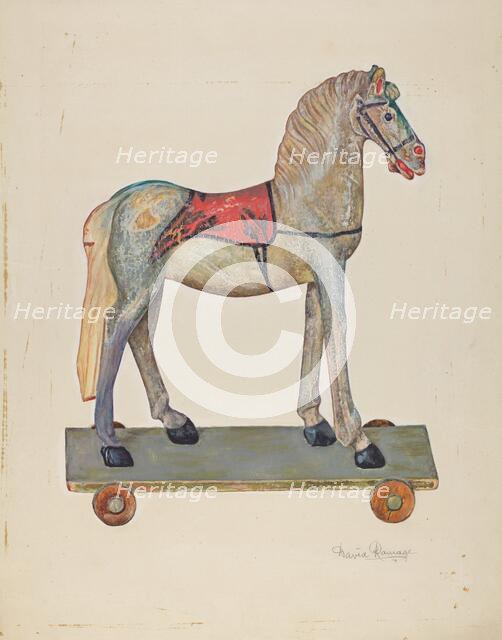 Toy Wooden Horse, 1935/1942. Creator: David Ramage.