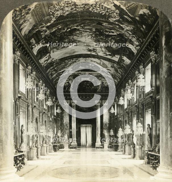 'Gallery in palace of the Colonna family, Rome', c1909. Creator: Unknown.