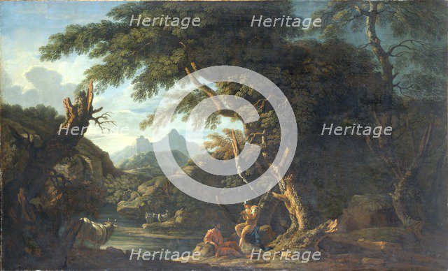 'Mercury and the woodman', 1635-1673. Artist: Salvator Rosa.