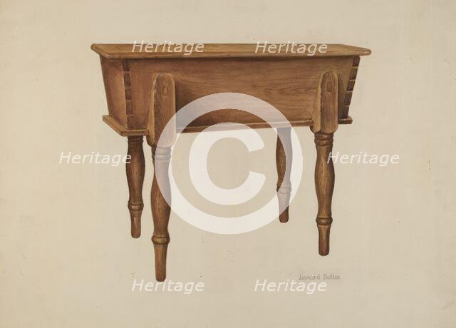 Dough Tray, c. 1938. Creator: Leonard Battee.