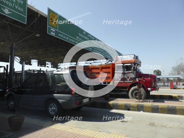 Toll booth on road from Amritsar. Creator: Unknown.