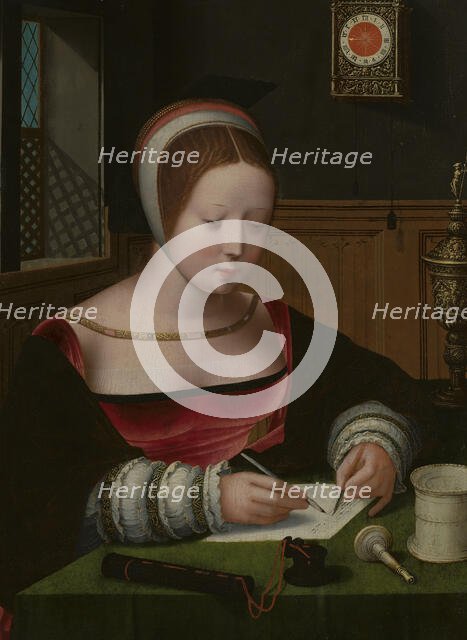 Mary Magdalene Writing, First Half of 16th cen. Creator: Master of the Female Half-Lengths (First half of 16th cen.).