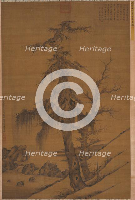 Old Trees by a Cool Spring, 1326. Creator: Li Shixing (Chinese, 1283-1328).