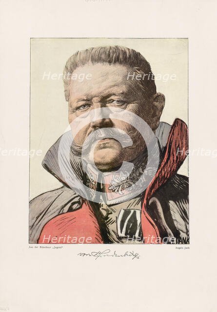 Portrait of Paul von Hindenburg (1847-1934), 1914. Creator: Jank, Angelo (1868-1940).