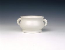 Dehua blanc de chine censer, Ming-Qing dynasty, China, mid 17th century. Artist: Unknown