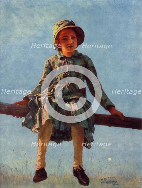 'Restless Soul (Portrait of the Artist's Daughter, V.I. Repina)', 1884, (1965). Creator: Il'ya Repin.