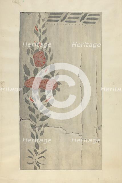 Wall Stencil (Section of), c. 1937. Creator: Ray Holden.
