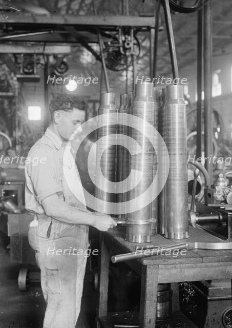 Navy Yard, U.S., Washington - Torpedo Shop, 1917. Creator: Harris & Ewing.