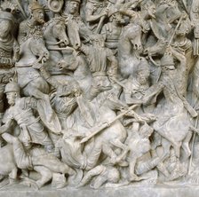 Romans in battle against the Barbarians, 2nd century. Artist: Unknown