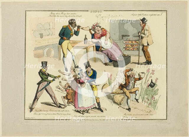 Plate from Illustrations to Popular Songs, 1822. Creator: Henry Thomas Alken.