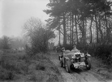 MG J2 of Bernard Bray at the Sunbac Colmore Trial, near Winchcombe, Gloucestershire, 1934. Artist: Bill Brunell.