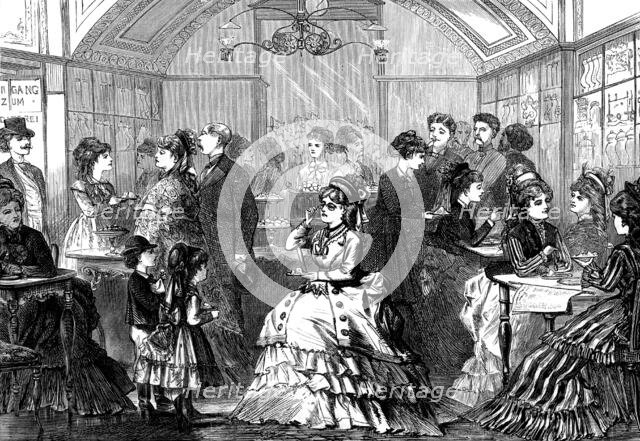 Sketches in Vienna: a fashionable Conditorei, 1873. Creator: Unknown.