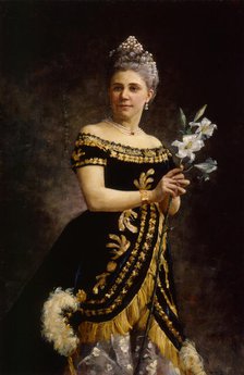 Opera singer Ida Basilier-Magelsen's portrait as Philine in Ambroise Thomas' opera Mignon, 1887. Creator: Maria Wiik.