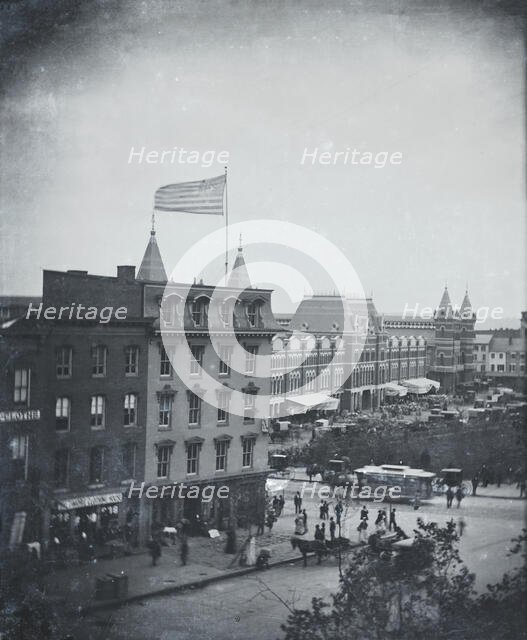 From Brady's Studio, Pennsylvania Ave. & 7th St....Washington, D.C., c.1880-1883. Creator: Unknown.