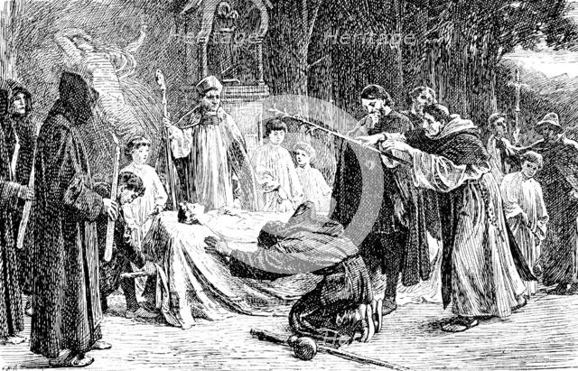 "The Redemption of Tannhauser", Frank Dicksee, A.R.A. - Royal Academy, 1890. Creator: Carl Hentschel.