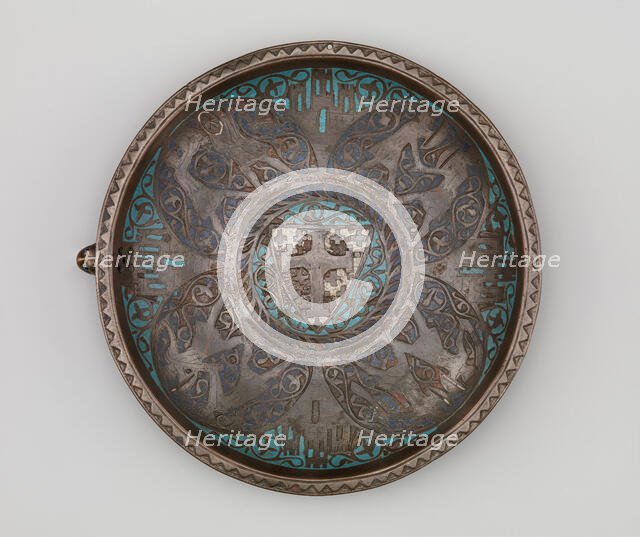 Gemellion (Hand Basin) with the Arms of the Latin Kingdom of Jerusalem, French, ca. 1250-75. Creator: Unknown.