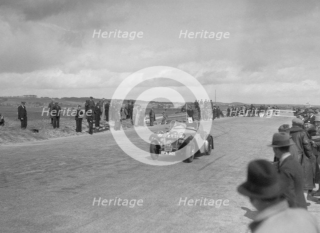 Singer Le Mans of FA Thatcher competing in the RSAC Scottish Rally, 1934. Artist: Bill Brunell.