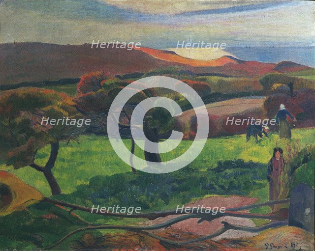 Landscape in Brittany. Artist: Gauguin, Paul Eugéne Henri (1848-1903)