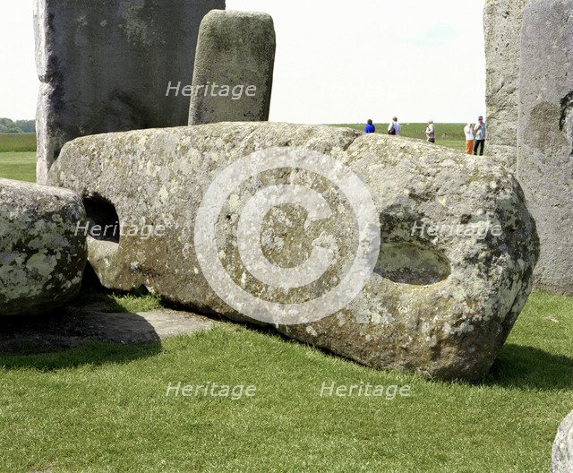A lintel stone at Stonehenge, Amesbury, Wiltshire, 2000. Artist: P Williams